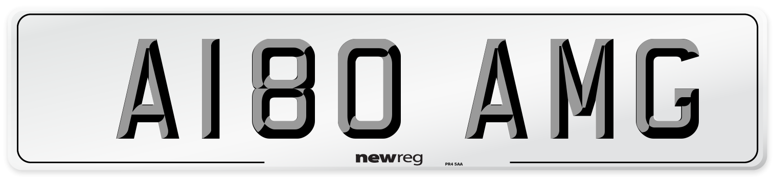 A180 AMG Number Plate from New Reg